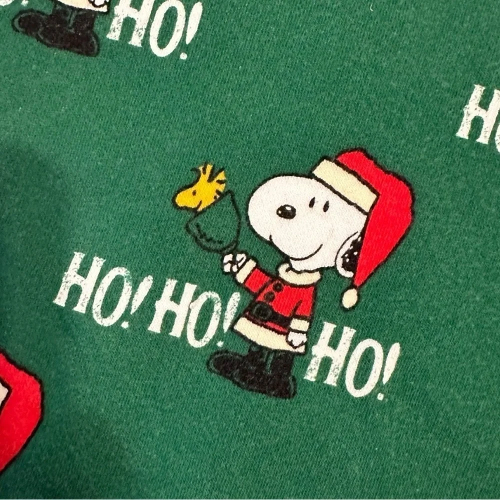 American Eagle Lounge Snoopy Christmas Pajama Pants XS Green Holiday Peanuts